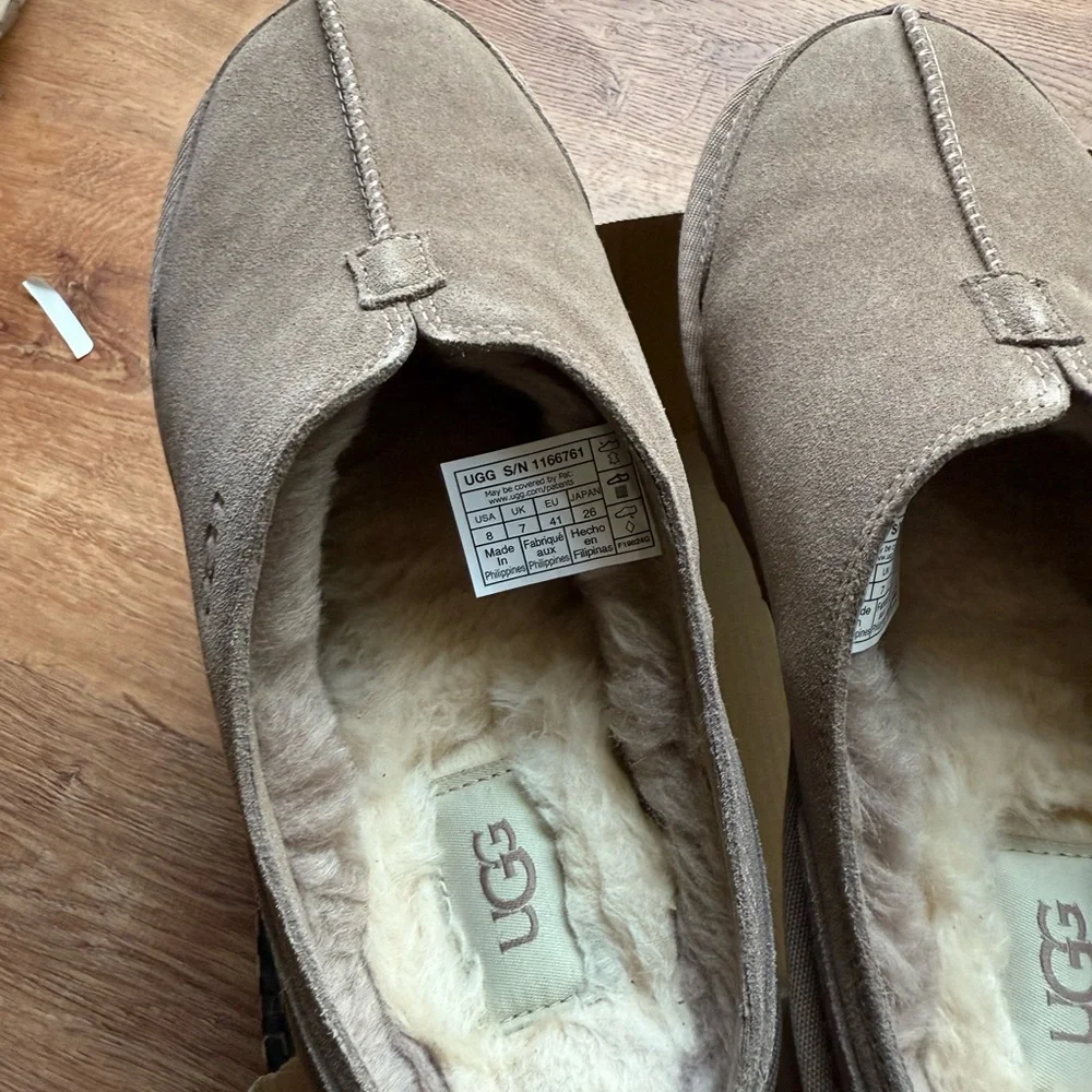 UGG Men’s Slip-On Suede Loafers in Taupe
